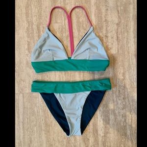 J.Crew Swim EcoBand Colorblock Reversible Bikini